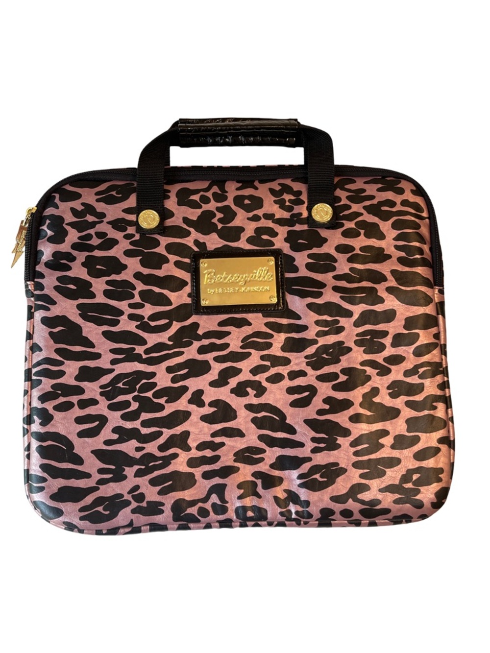 Betseyville by Betsey Johnson Leopard Print Soft Case Laptop Bag - Picture 2 of 11